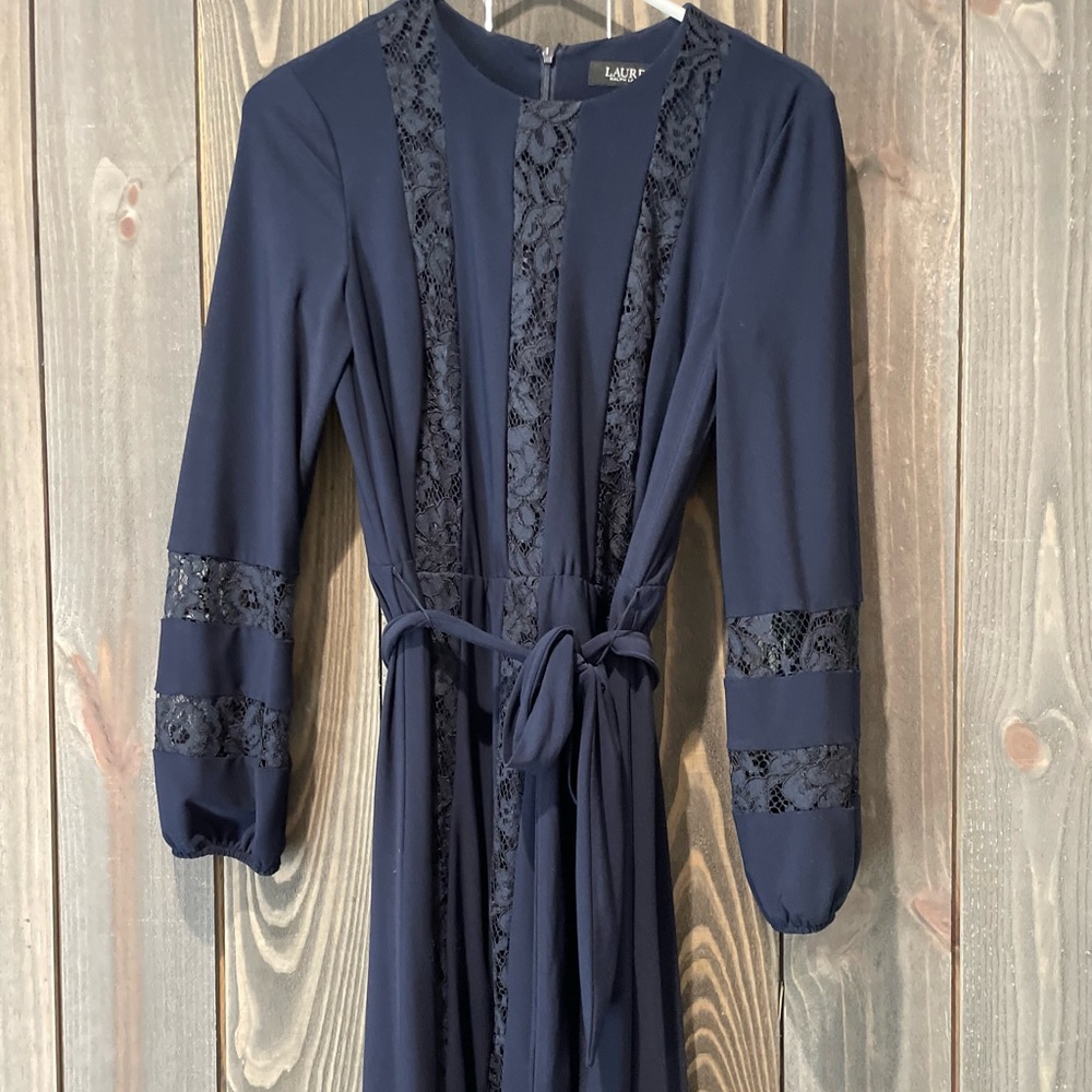 Lauren by Ralph Lauren Blue Lace Dress